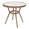 Flash Furniture Lourdes French Bistro 31.5in. Table, White and Gray PE Rattan, Glass Top w/4 Stack Chairs - Natural SDA-AD641012-80-4001-F-WHGY-NAT-GG - alternate 7